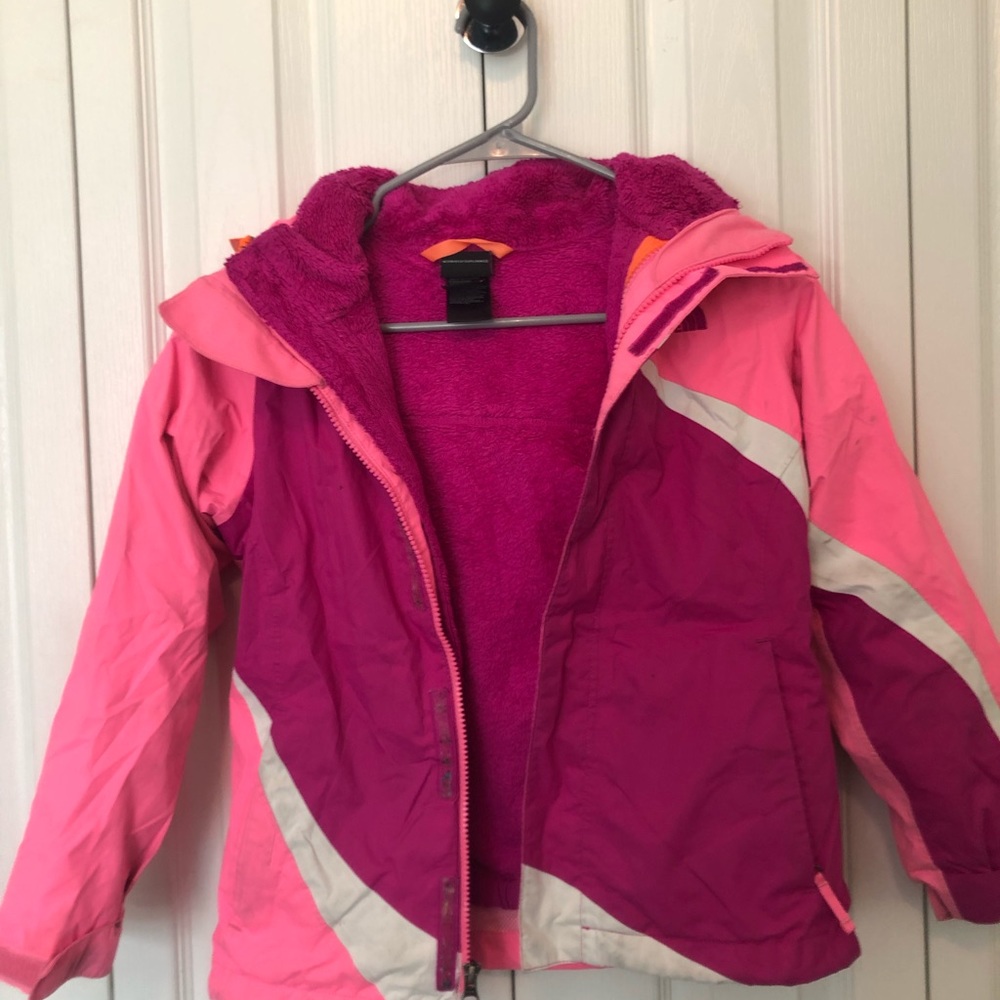 Kids double layered north face jacket